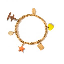 Five Elements Lucky Earth Bracelet - Brown/Yellow