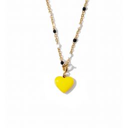 Humble Heart Necklace - Yellow/Orange