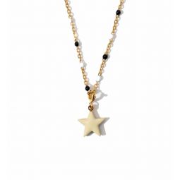 Shining Star Necklace - Black/Cream