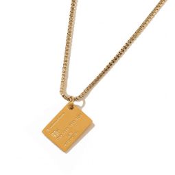Unlimited Funds Credit Card Necklace - Gold