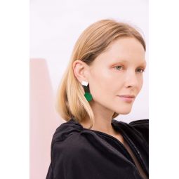 Casa Drop Earrings - Green