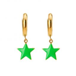 Shining Star Earring - Cobalt/Bright Green