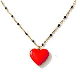 Follow Your Heart Necklace - Red/Navy