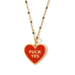 Fuck Yes Necklace - Red