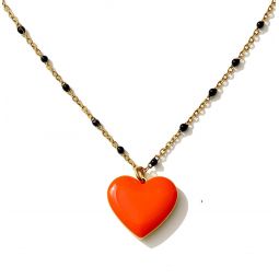 Follow Your Heart Necklace - Orange/Yellow