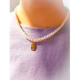 Heart of Gold Pearl Necklace - Gold/Pearl