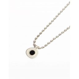 Onyx Sterling Disc Pendant Necklace - Silver