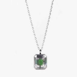 Percy Lau Emerald Cut Pendant Necklace