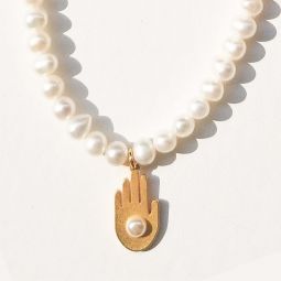 Chance Pearl Necklace - Gold Pearl