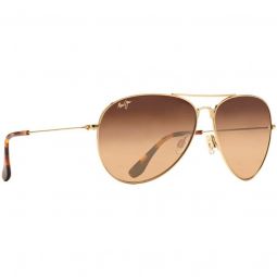Maui Jim Mavericks Polarized Aviator Gold Sunglasses - HCL Bronze Lens