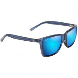 Maui Jim Cruzem Polarized Rectangular Dark Translucent Blue Sunglasses - Blue Hawaii Lens