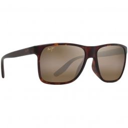 Maui Jim Pailolo Polarized Rectangular Matte Tortoise Sunglasses - HCL Bronze Lens