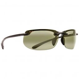 Maui Jim Banyans Polarized Rimless Gloss Black Sunglasses - Maui HT Lens