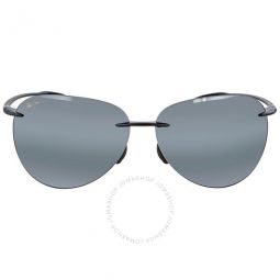 Sugar Beach Nuetral Grey Oval Unisex Sunglasses