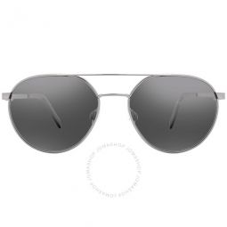 Waterfront Dual Mirror Silver to Black Round Unisex Sunglasses