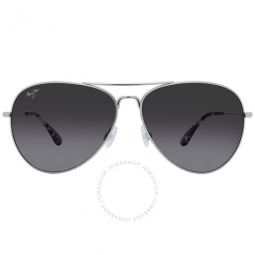 Mavericks Neutral Grey Pilot Unisex Sunglasses