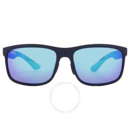 Huelo Blue Hawaii Rectangular Mens Sunglasses
