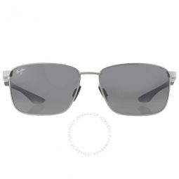 Kaala Nuetral Grey Rectangular Unisex Sunglasses