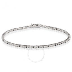 2.00 Carat Round Natural White Diamond ( F-G / SI1 ) 7 Bracelet For Womens/ Girls In 14K Solid White Gold