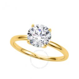 1.50 Carat Diamond Moissanite Solitaire Engagement Rings For Women In 10K Yellow Gold Ring Size 6