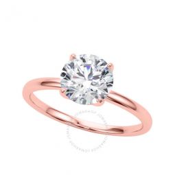 1.50 Carat Diamond Moissanite Solitaire Engagement Rings For Women In 10K Rose Gold Ring Size 7