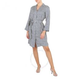 Ecuador Geometric Print Wrap Silk Dress, Brand Size 38 (US Size 4)
