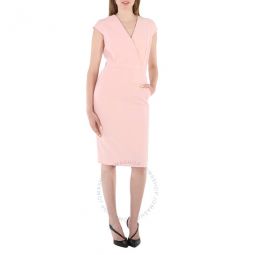 Cap-sleeve Stretch Wool Dress, Brand Size 36 (US Size 2)