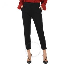 Ladies Black Pegno Viscose Jersey Trousers, Brand Size 38 (US Size 4)