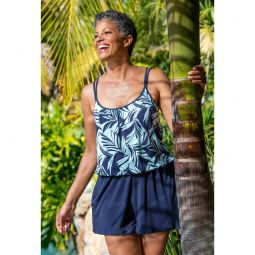Maxine Womens Coastal Palm Swim Romper