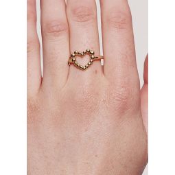 Fizzy Heart Ring - Sterling Silver/Gold Plated