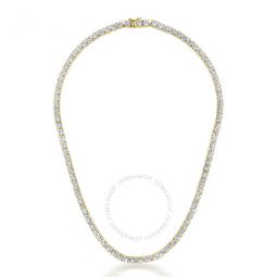 Sterling Silver Cubic Zirconia gold plated 4MM Tennis Necklace
