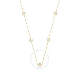 14k Gold Plated with Diamond Cubic Zirconia Halo Mariner Link Station Chain Necklace