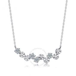 Sterling Silver Cubic Zirconia Garland Necklace