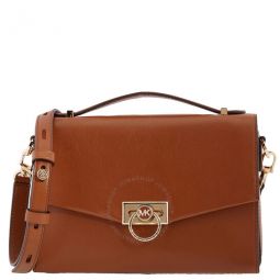 Brown Ladies Hendrix Leather Messenger Bag