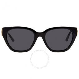 Lake Como Dark Grey Solid Cat Eye Ladies Sunglasses