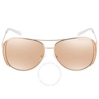 Chelsea Glam Rose Gold Flash Pilot Ladies Sunglasses