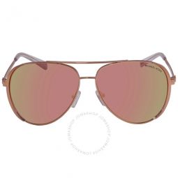 Chelsea Bright Rose Gold Gradient Flash Pilot Ladies Sunglasses