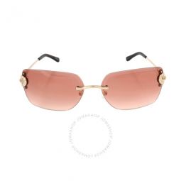 Sedona Burnt Orange Gradient Rectangular Ladies Sunglasses