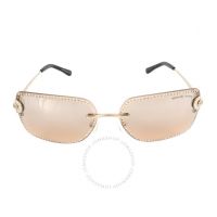 Sedona Silver Khaki Gradient Flash Rectangular Ladies Sunglasses