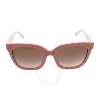 San Marino Brown Pink Gradient Square Ladies Sunglasses