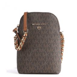 Ladies Dark Brown / Luggage Small Logo Smartphone Crossbody Bag
