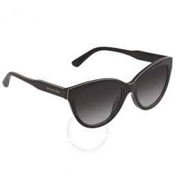 Makena Dark Gray Gradient Cat Eye Ladies Sunglasses
