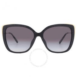 East Hampton Dark Gray Gradient Butterfly Ladies Sunglasses