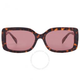 Corfu Dark Pink Rectangular Ladies Sunglasses