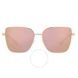 Rose Gold Mirrored Butterfly Ladies Sunglasses