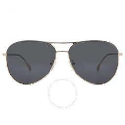Dark Gray Mirrored Pilot Ladies Sunglasses