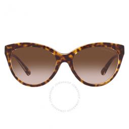 Makena Brown Gradient Cat Eye Ladies Sunglasses