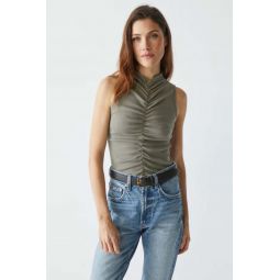 Monet Ruched Tank - Olive