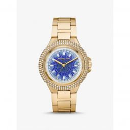Oversized Camille Ombre Pave Gold-Tone Watch