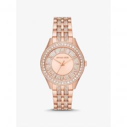 Harlowe Pave Rose Gold-Tone Watch